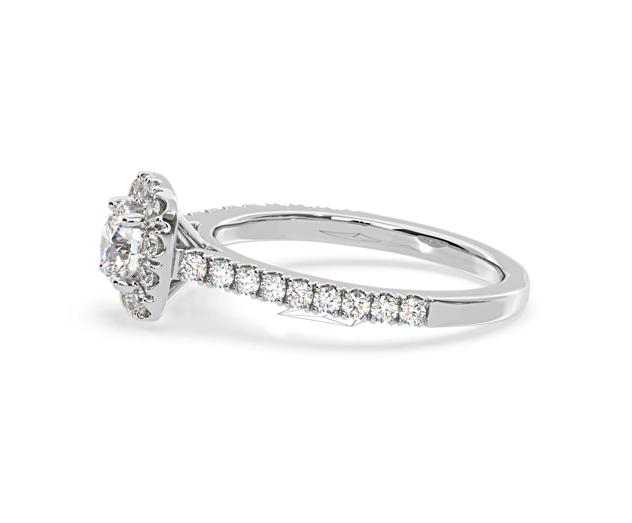 Elizabeth GIA Diamond Halo Engagement Ring in Platinum 1.30ct G/VS2 - Image 25