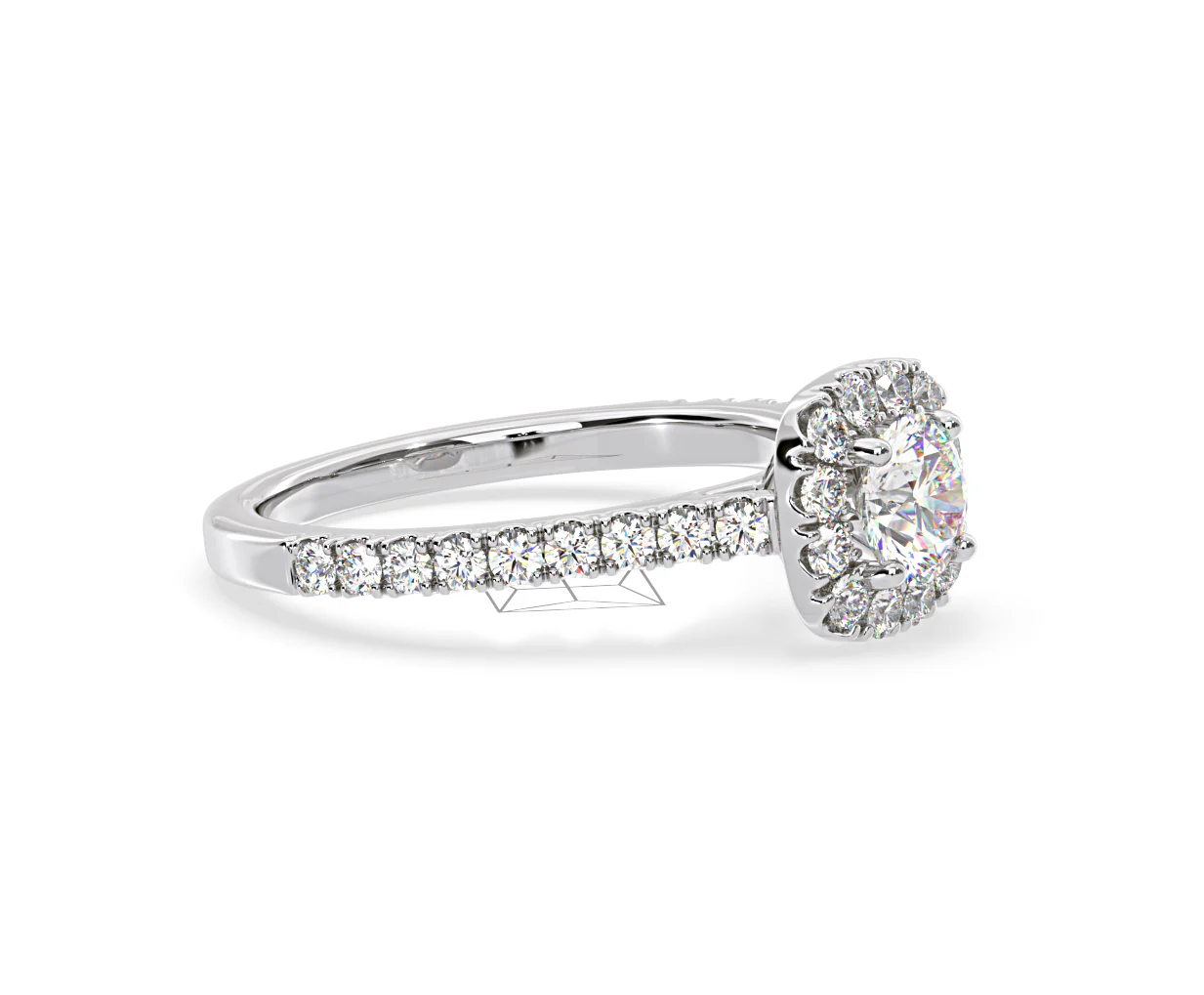 Elizabeth GIA Diamond Halo Engagement Ring in Platinum 1.30ct G/VS2 - Image 75