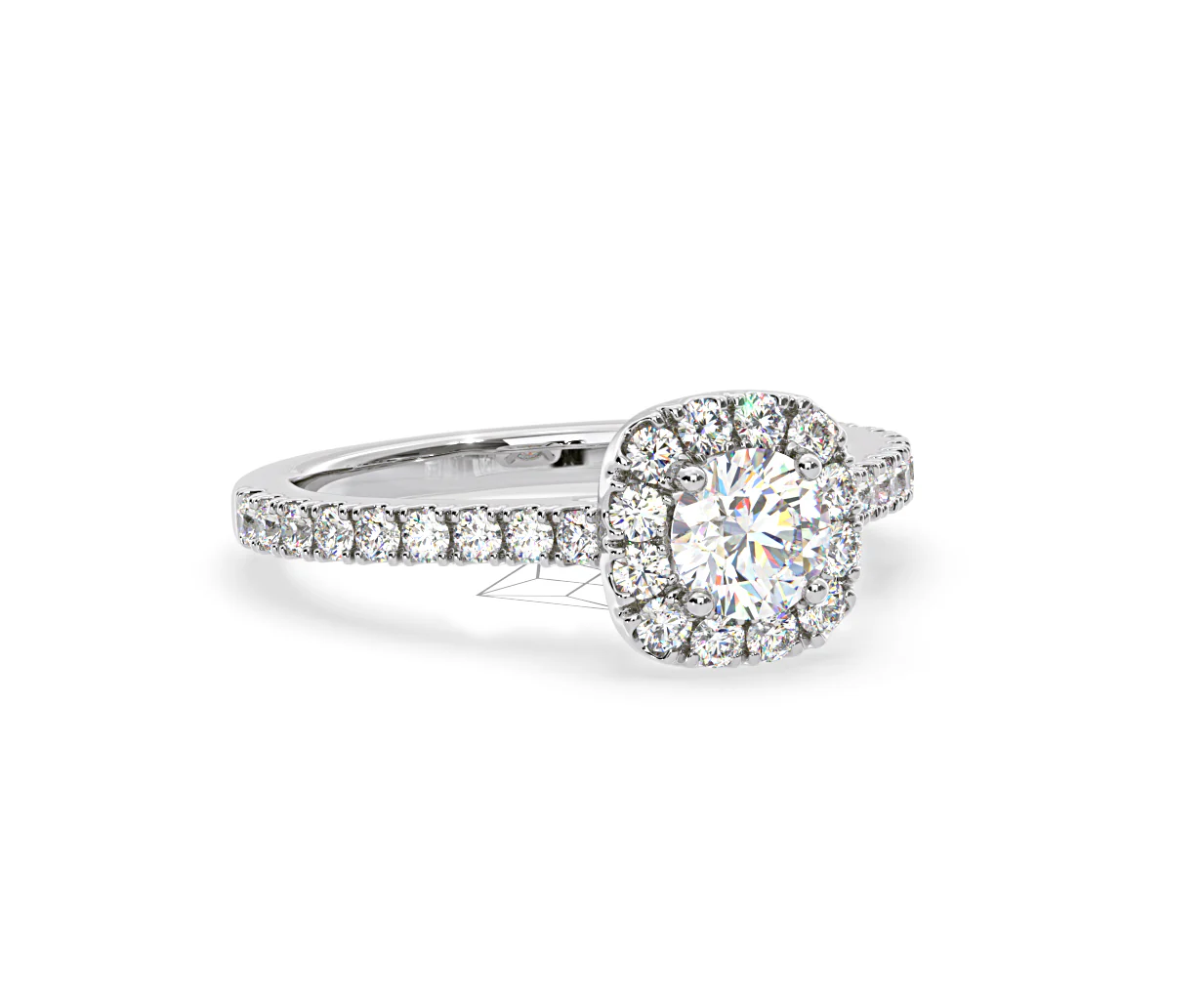 Elizabeth GIA Diamond Halo Engagement Ring in Platinum 1.30ct G/VS2 - Image 82