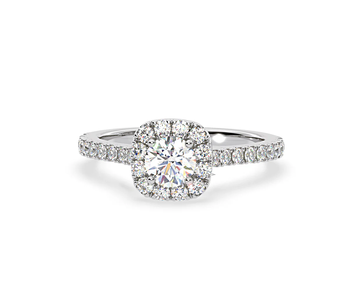 Elizabeth GIA Diamond Halo Engagement Ring in Platinum 1.30ct G/VS2 - Image 9