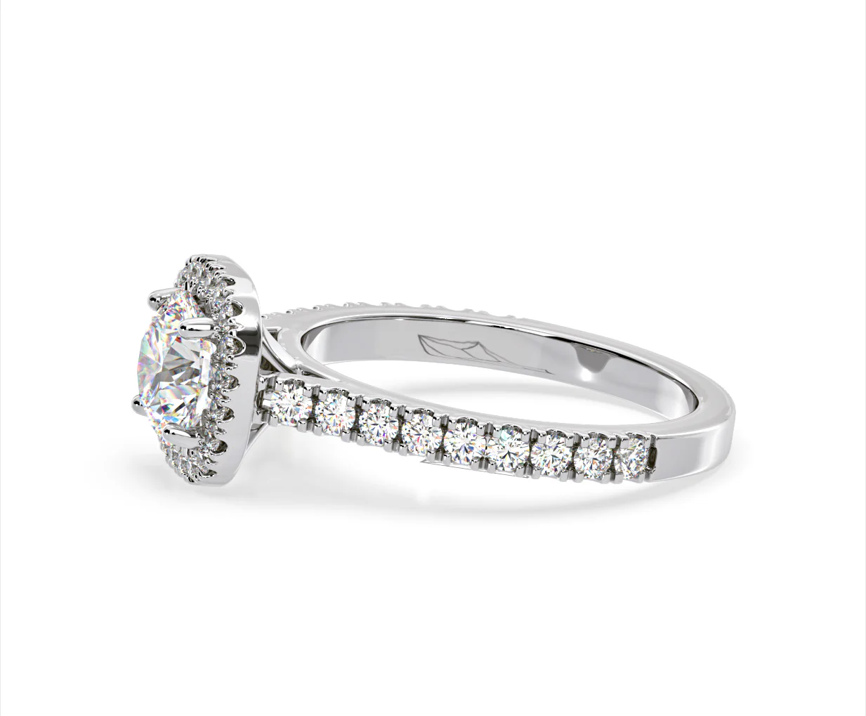 Elizabeth GIA Diamond Halo Engagement Ring in Platinum 1.50ct G/SI1 - Image 23