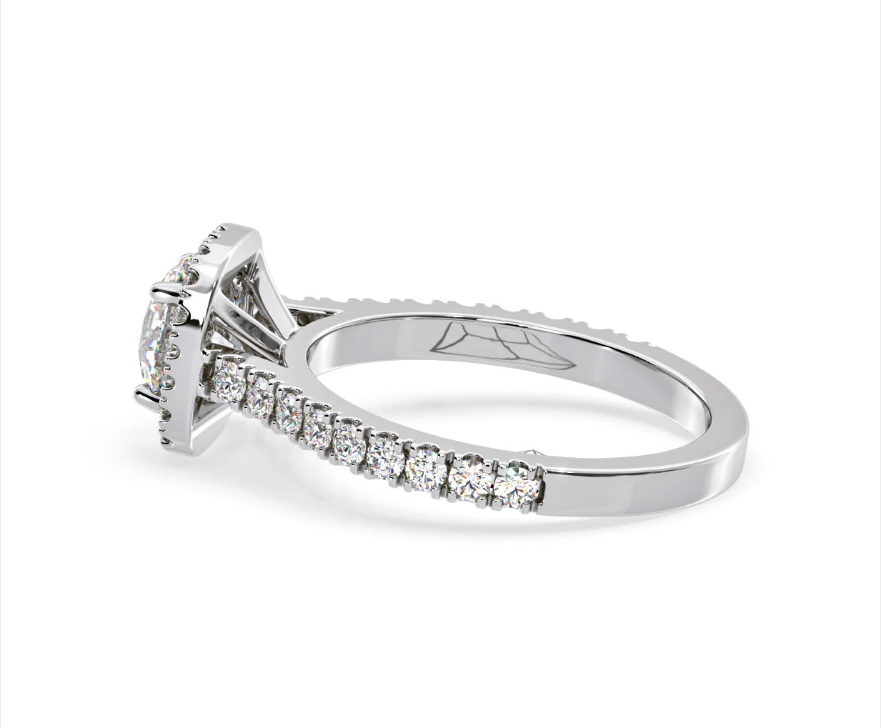 Elizabeth GIA Diamond Halo Engagement Ring in Platinum 1.50ct G/SI1 - Image 30