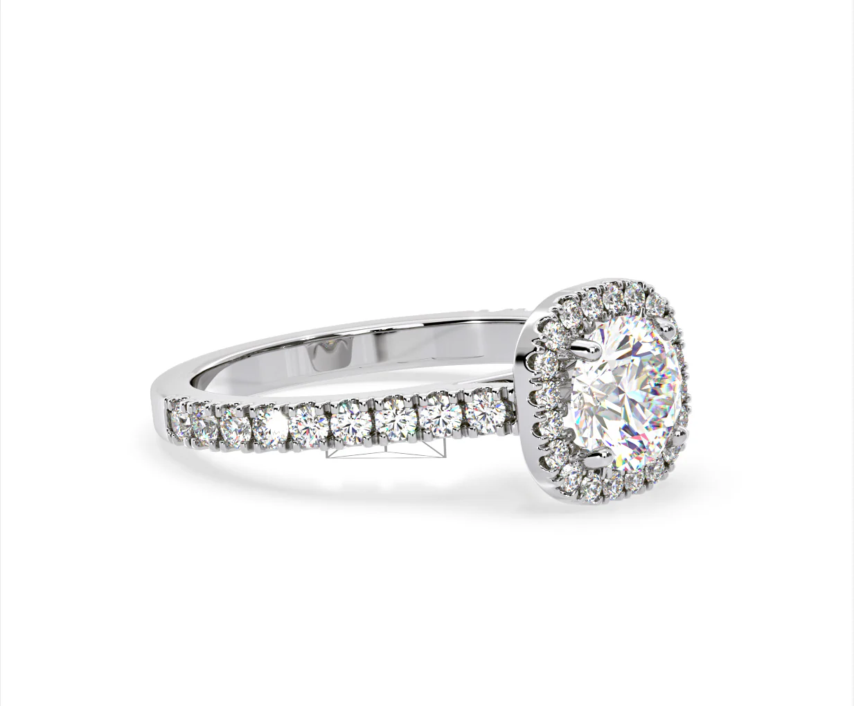 Elizabeth GIA Diamond Halo Engagement Ring in Platinum 1.50ct G/SI1 - Image 76