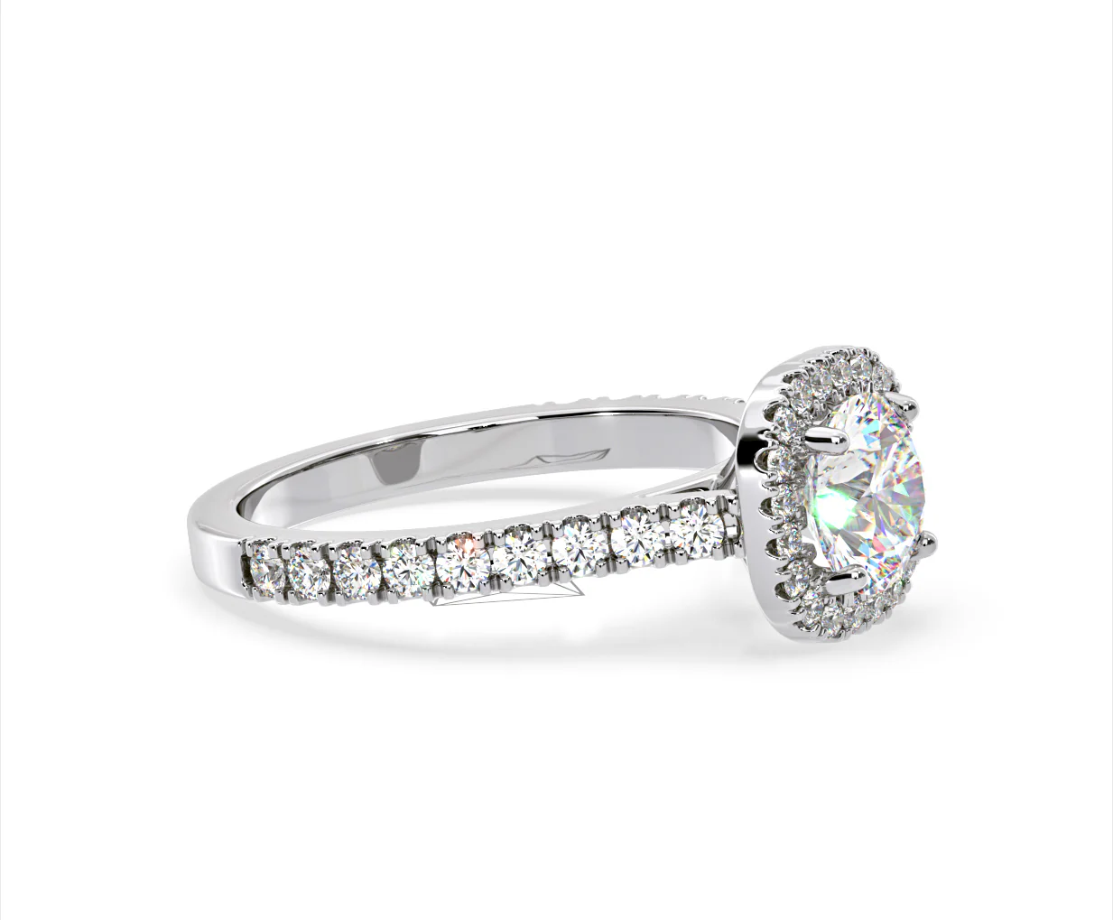 Elizabeth GIA Diamond Halo Engagement Ring in Platinum 1.50ct G/SI2 - Image 73