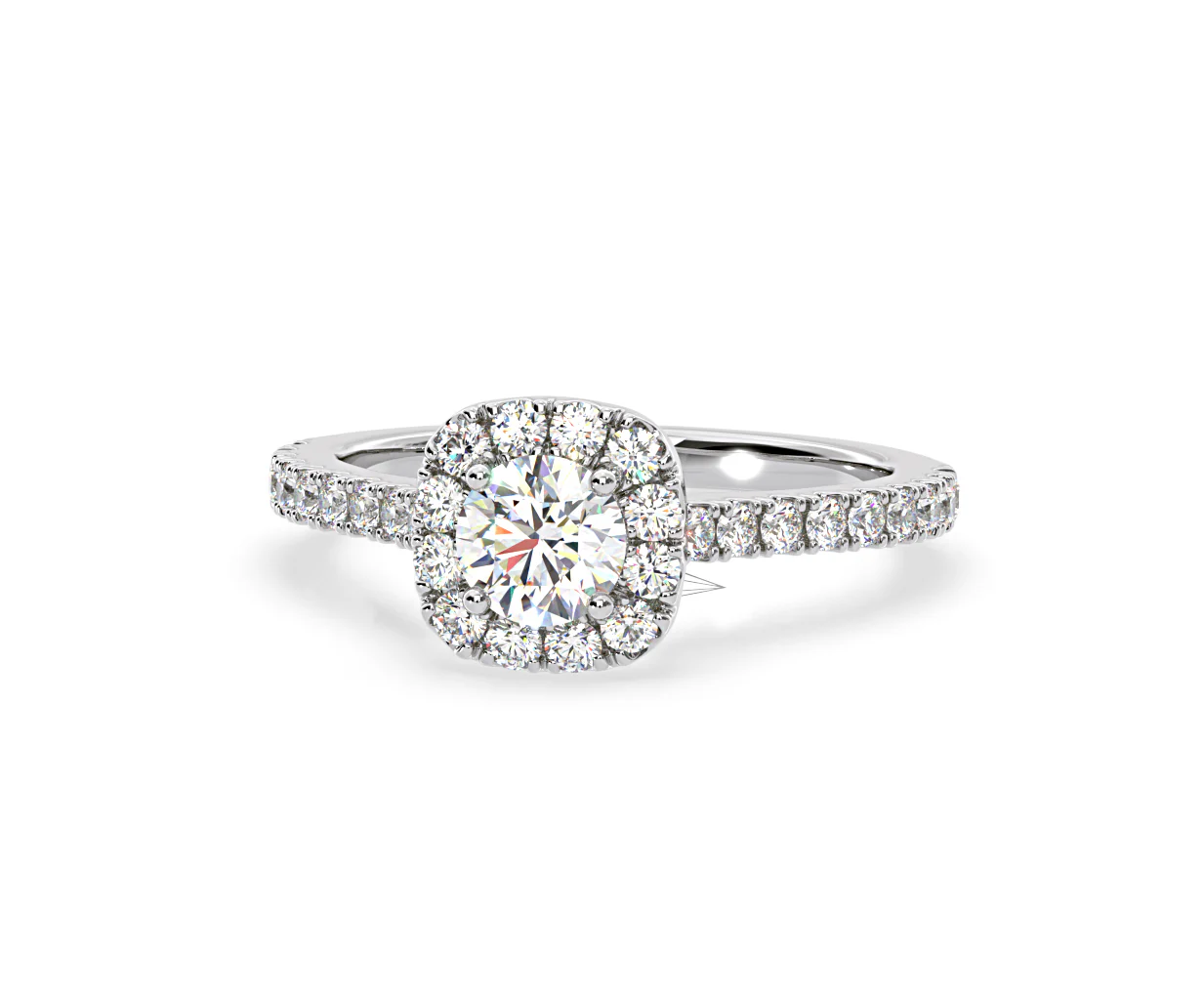 Elizabeth Lab Diamond Halo Engagement Ring 18K White Gold 1.00ct F/VS1 - Image 10