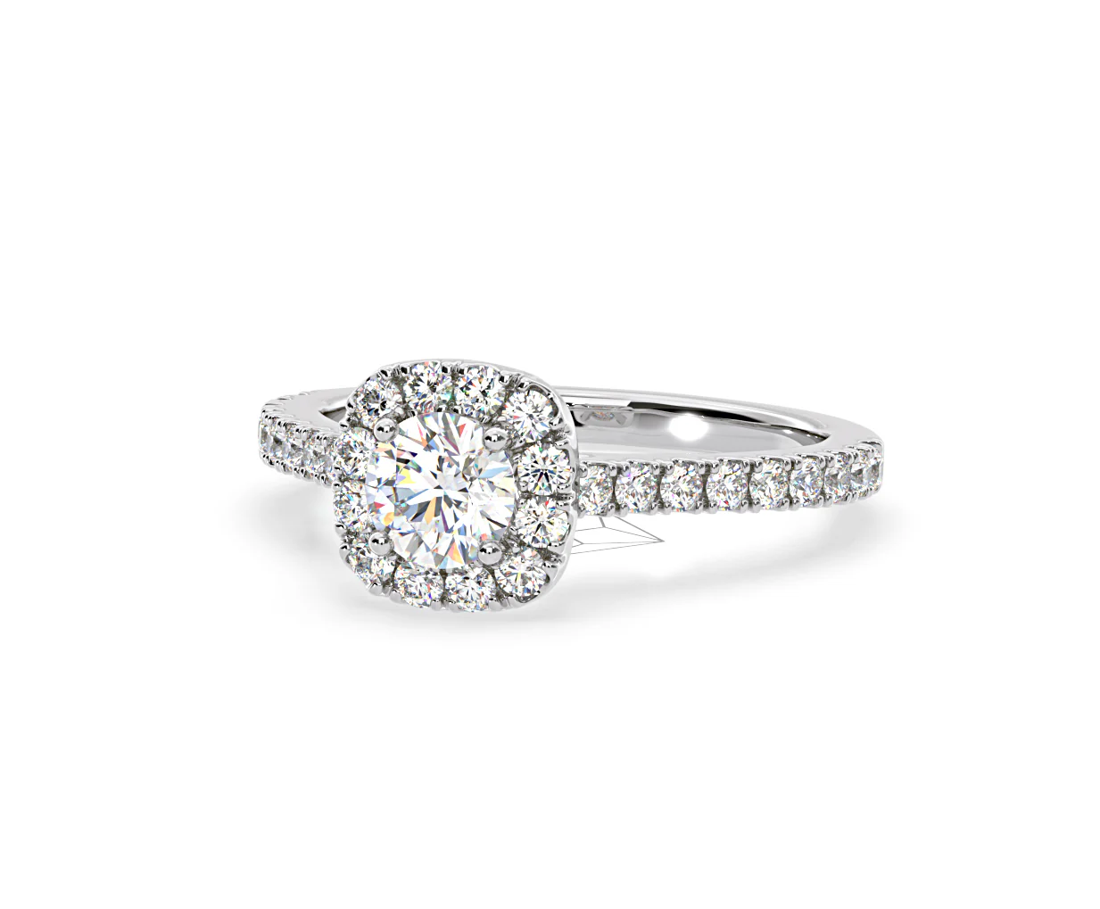 Elizabeth Lab Diamond Halo Engagement Ring 18K White Gold 1.00ct F/VS1 - Image 12