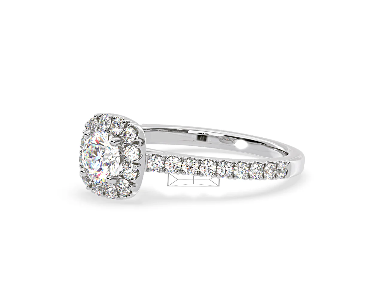Elizabeth Lab Diamond Halo Engagement Ring 18K White Gold 1.00ct F/VS1 - Image 18