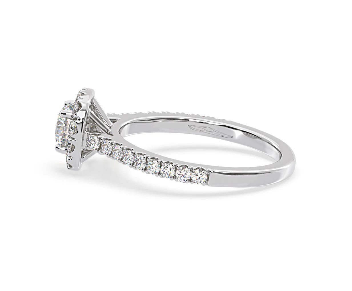 Elizabeth Lab Diamond Halo Engagement Ring 18K White Gold 1.00ct F/VS1 - Image 29