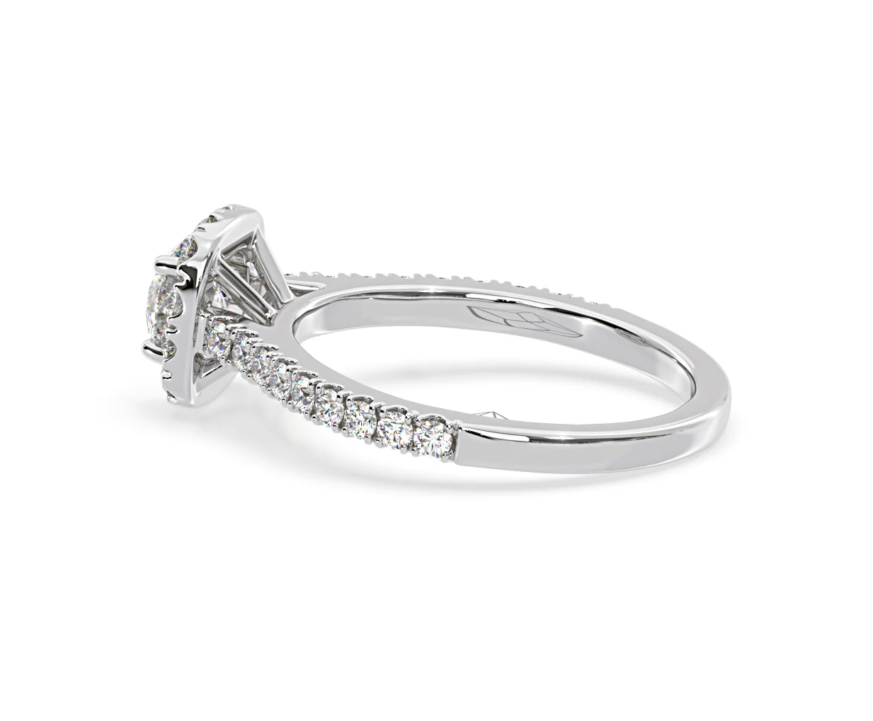 Elizabeth Lab Diamond Halo Engagement Ring 18K White Gold 1.00ct F/VS1 - Image 32