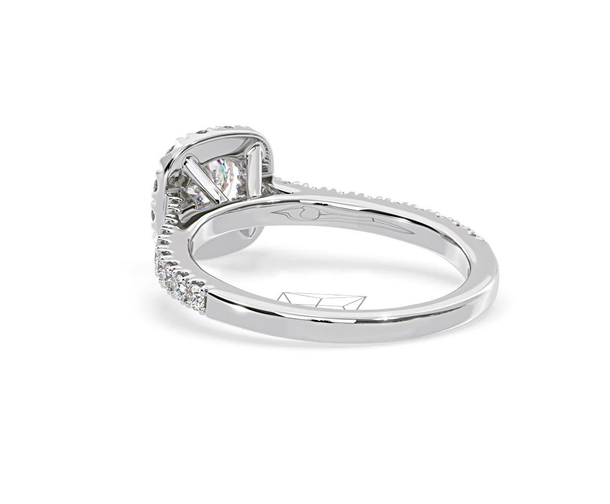 Elizabeth Lab Diamond Halo Engagement Ring 18K White Gold 1.00ct F/VS1 - Image 40