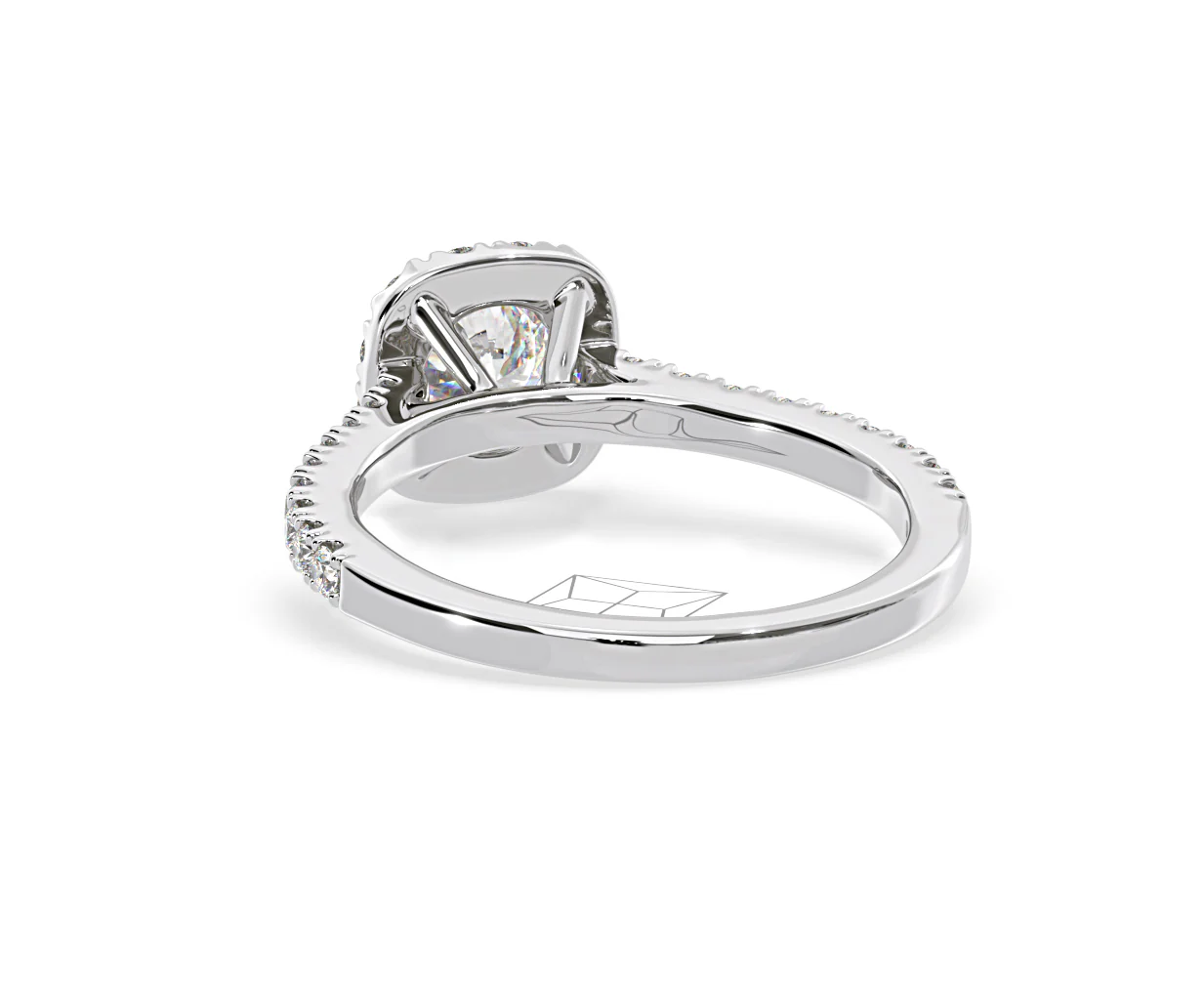 Elizabeth Lab Diamond Halo Engagement Ring 18K White Gold 1.00ct F/VS1 - Image 43
