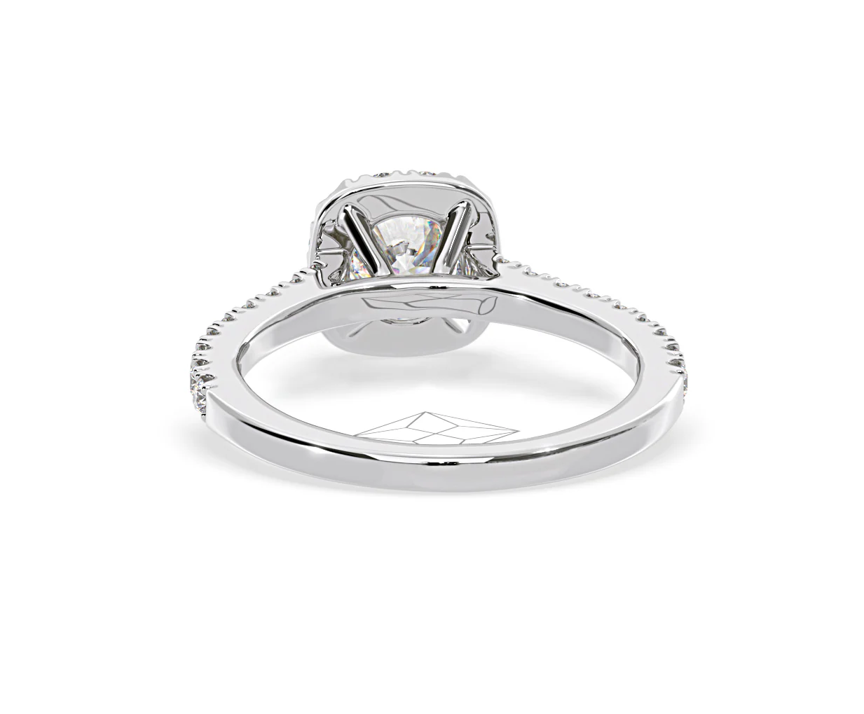 Elizabeth Lab Diamond Halo Engagement Ring 18K White Gold 1.00ct F/VS1 - Image 46