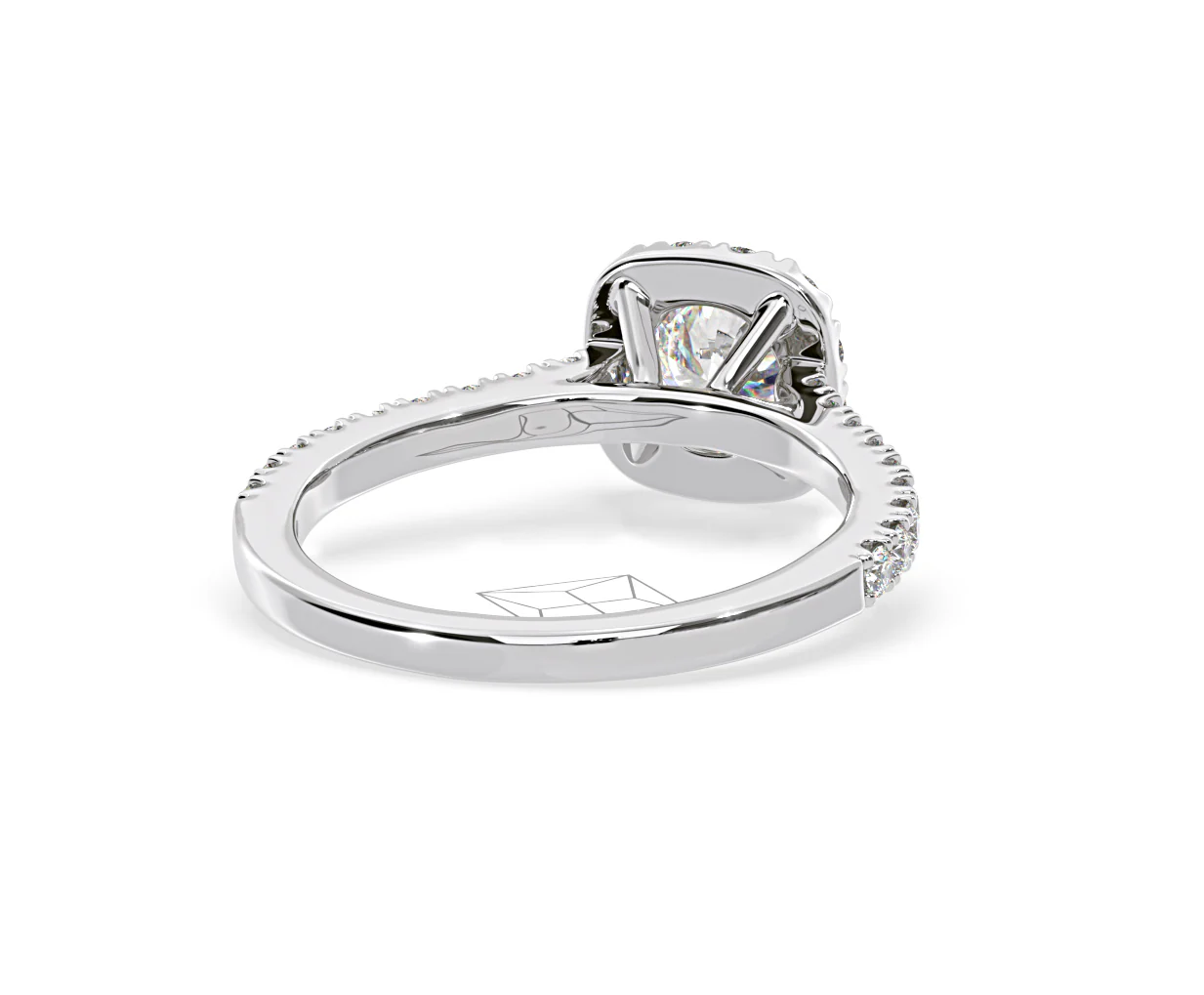 Elizabeth Lab Diamond Halo Engagement Ring 18K White Gold 1.00ct F/VS1 - Image 52