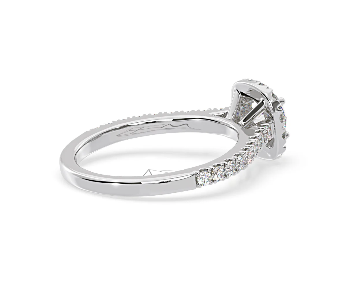Elizabeth Lab Diamond Halo Engagement Ring 18K White Gold 1.00ct F/VS1 - Image 60