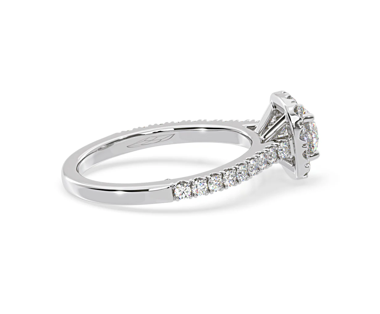 Elizabeth Lab Diamond Halo Engagement Ring 18K White Gold 1.00ct F/VS1 - Image 64