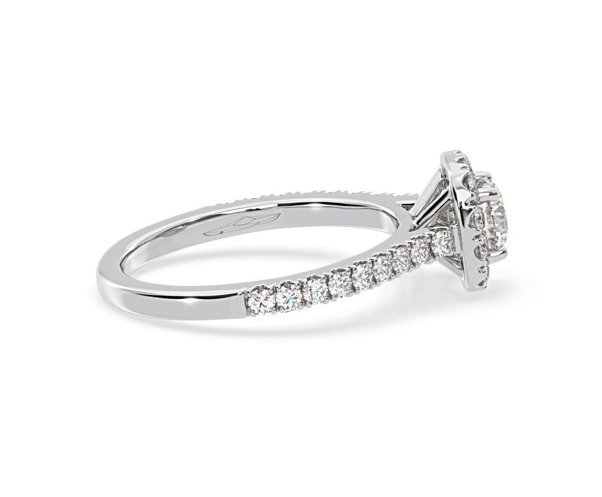 Elizabeth Lab Diamond Halo Engagement Ring 18K White Gold 1.00ct F/VS1 - Image 66