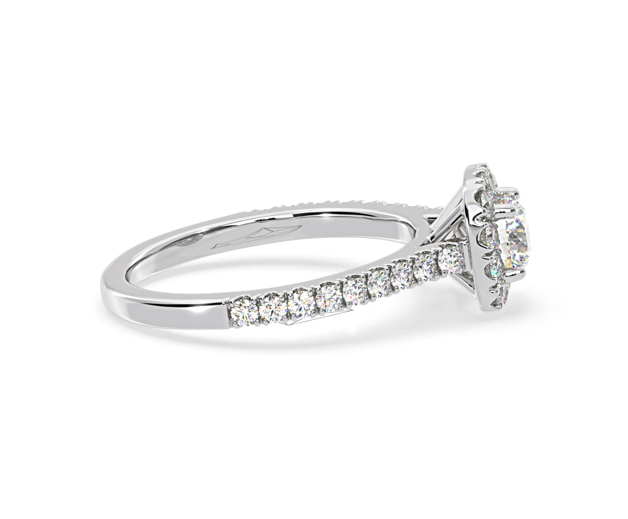 Elizabeth Lab Diamond Halo Engagement Ring 18K White Gold 1.00ct F/VS1 - Image 68