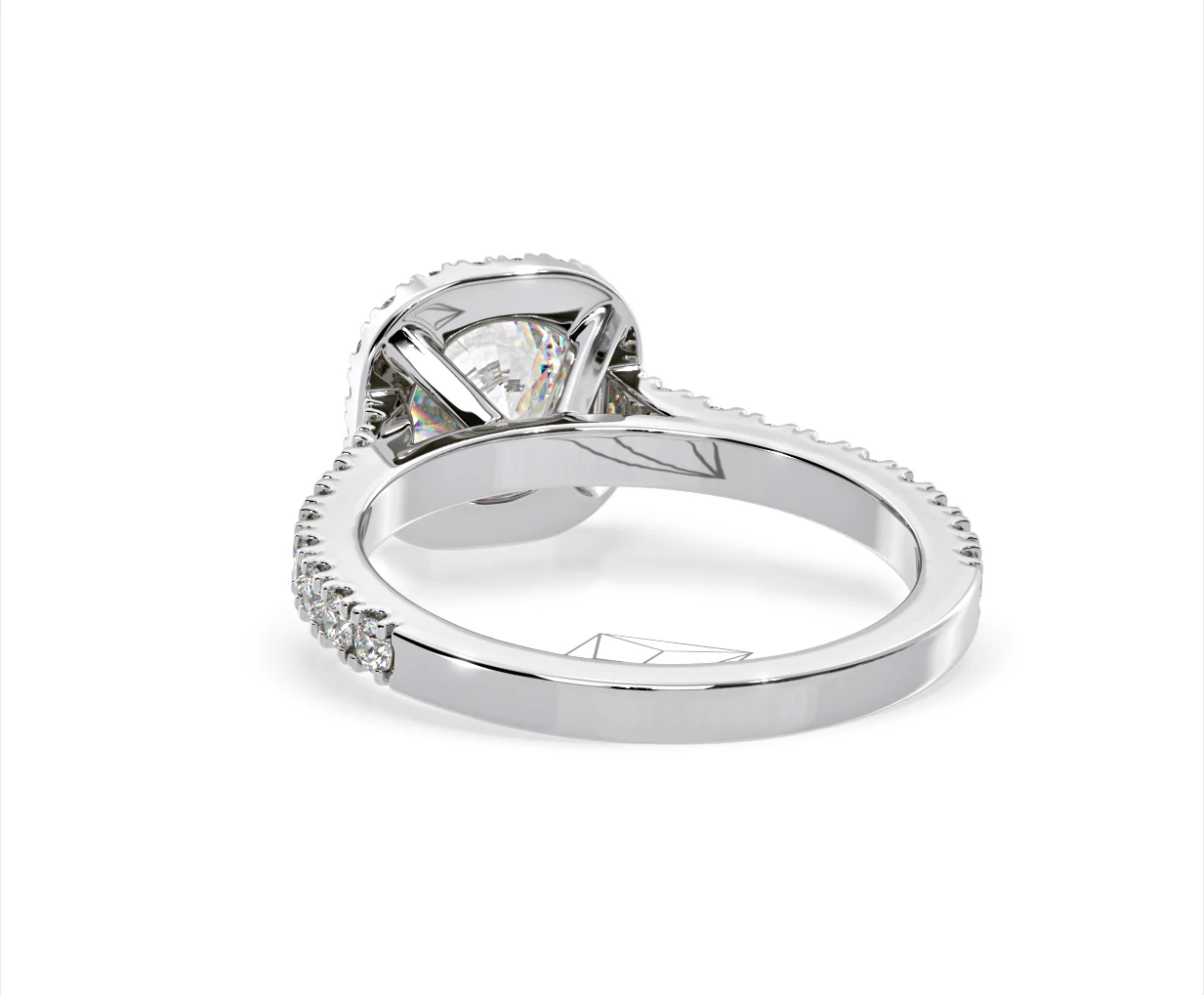 Elizabeth Lab Diamond Halo Engagement Ring 18K White Gold 1.70ct F/VS1 - Image 42