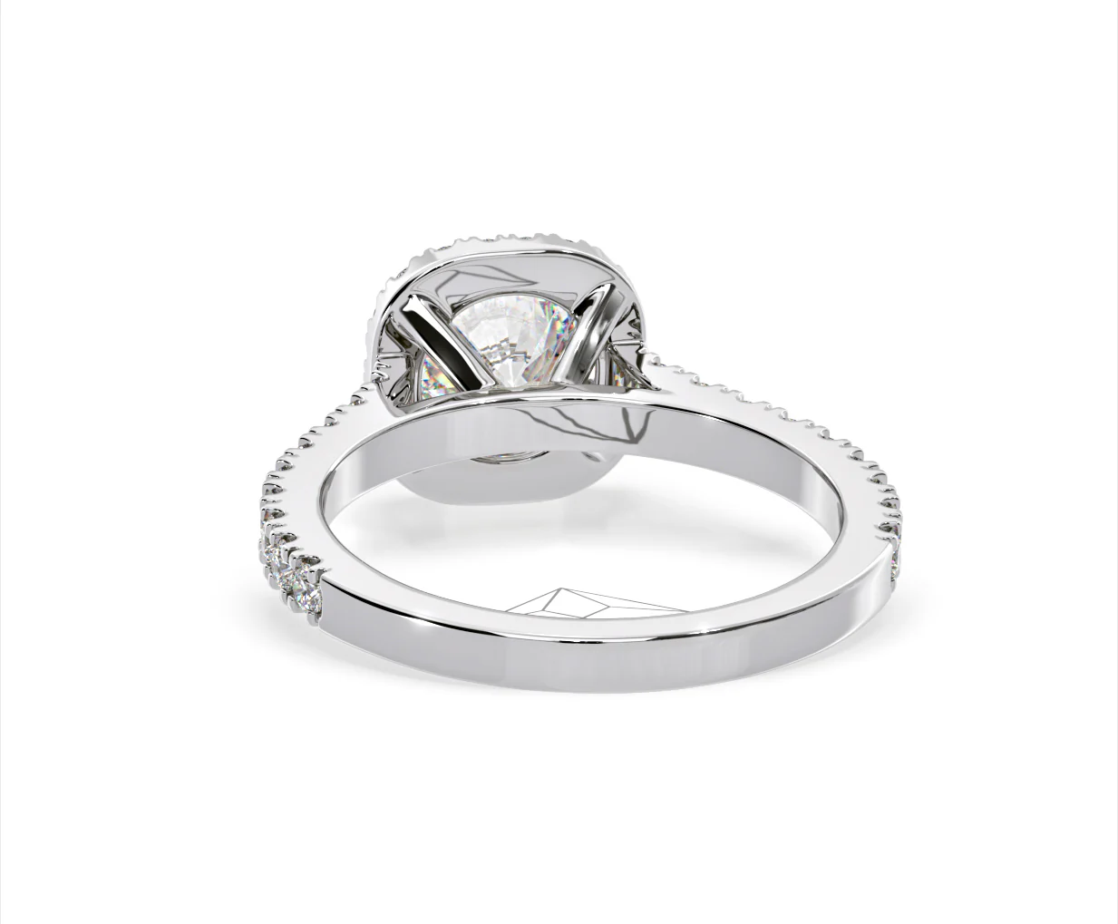 Elizabeth Lab Diamond Halo Engagement Ring 18K White Gold 1.70ct F/VS1 - Image 44