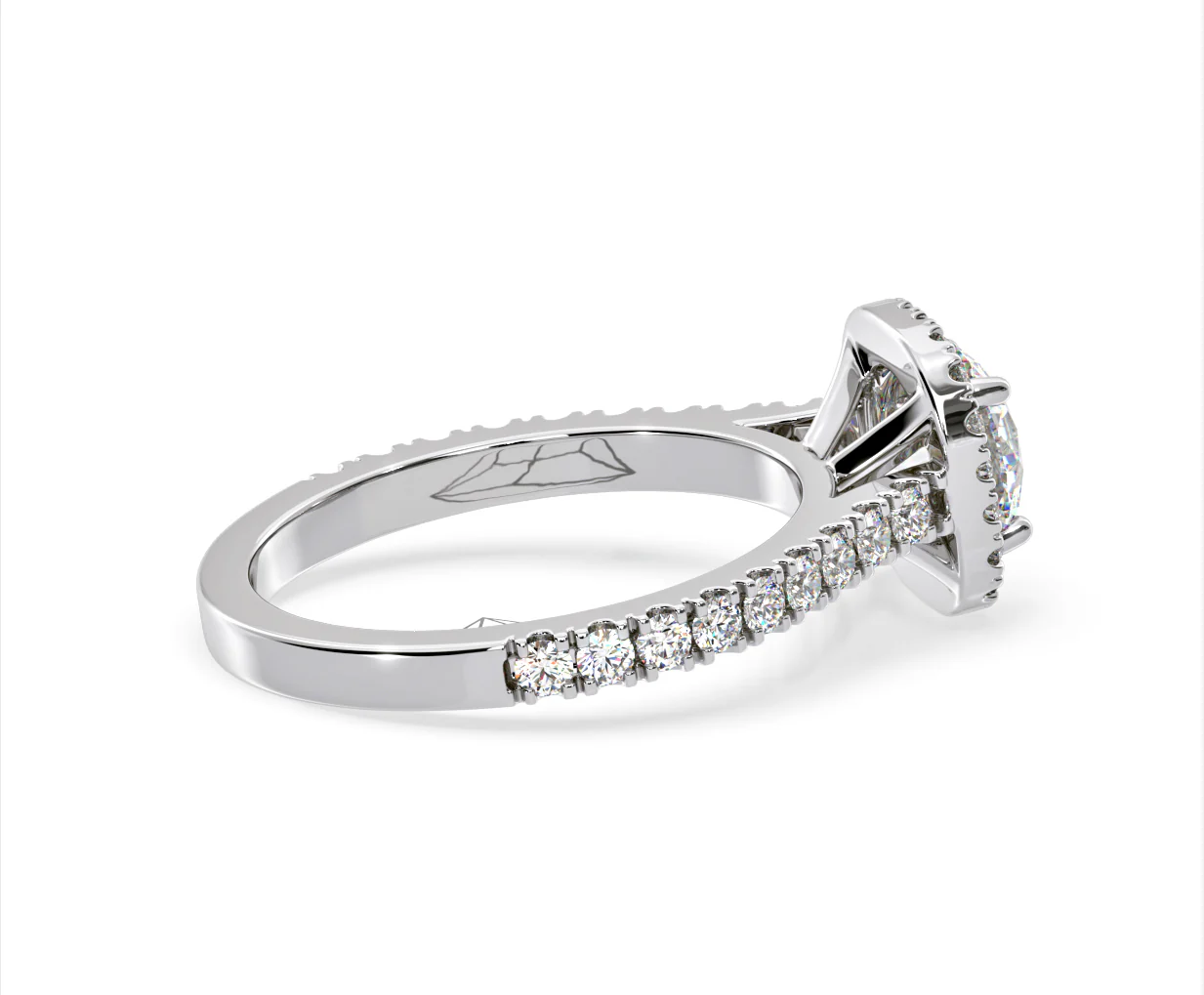 Elizabeth Lab Diamond Halo Engagement Ring 18K White Gold 1.70ct F/VS1 - Image 62