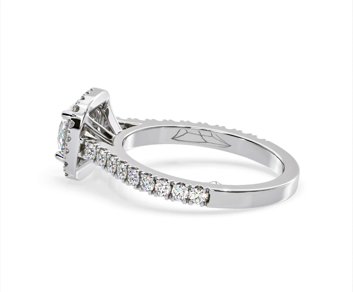 Elizabeth Lab Diamond Halo Engagement Ring 18K White Gold 2.00ct F/VS1 - Image 31