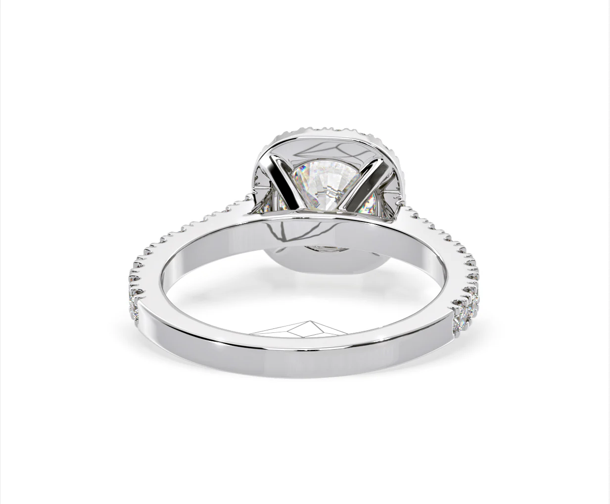 Elizabeth Lab Diamond Halo Engagement Ring 18K White Gold 2.00ct F/VS1 - Image 48