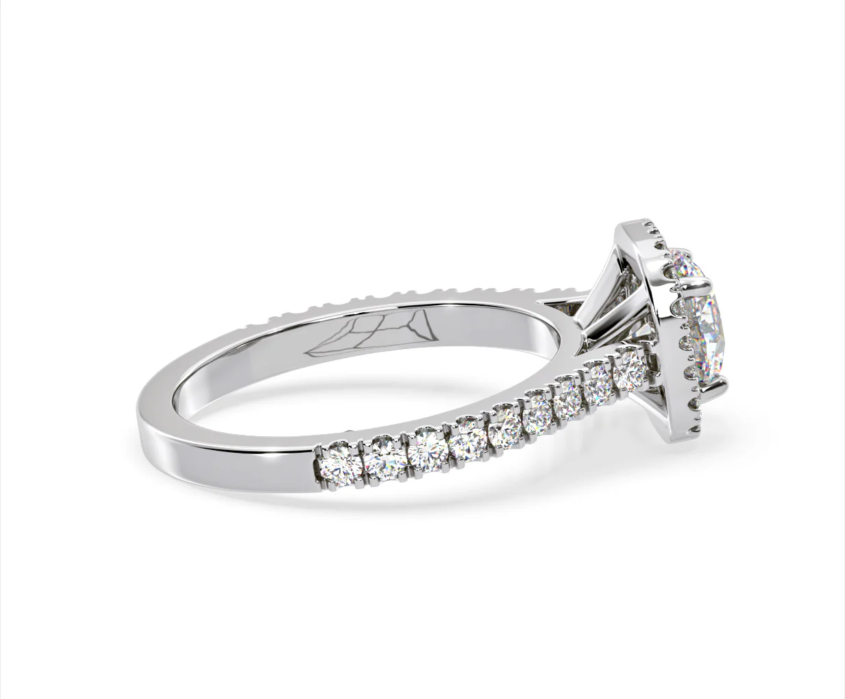 Elizabeth Lab Diamond Halo Engagement Ring 18K White Gold 2.00ct F/VS1 - Image 64