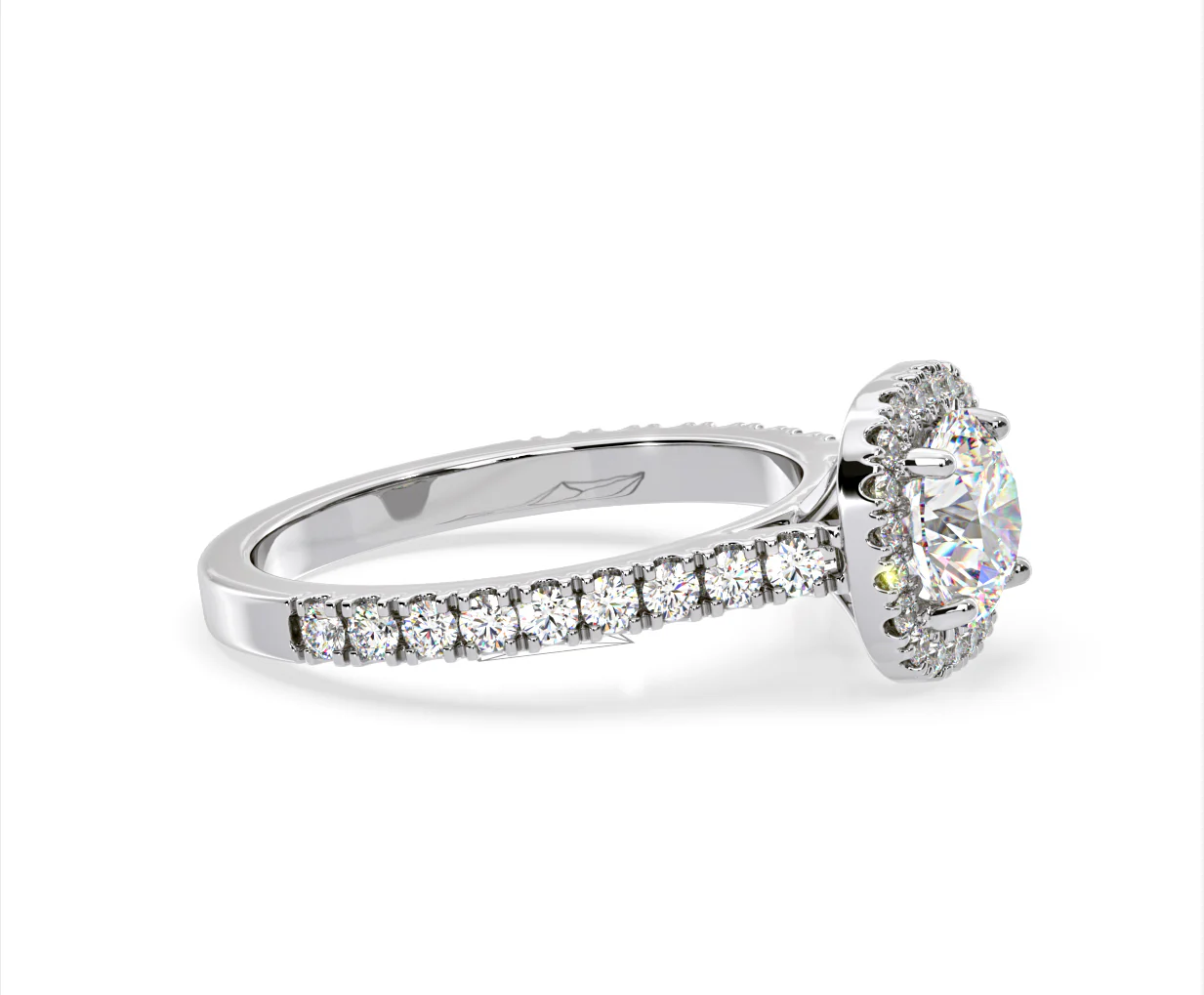 Elizabeth Lab Diamond Halo Engagement Ring 18K White Gold 2.00ct F/VS1 - Image 71