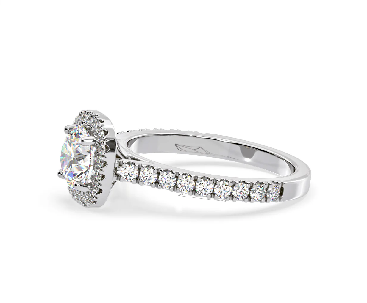 Elizabeth Lab Diamond Halo Engagement Ring 18K White Gold 2.50ct F/VS1 - Image 22