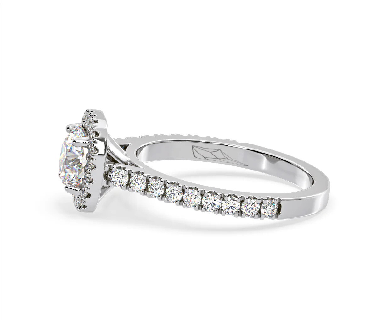 Elizabeth Lab Diamond Halo Engagement Ring 18K White Gold 2.50ct F/VS1 - Image 25