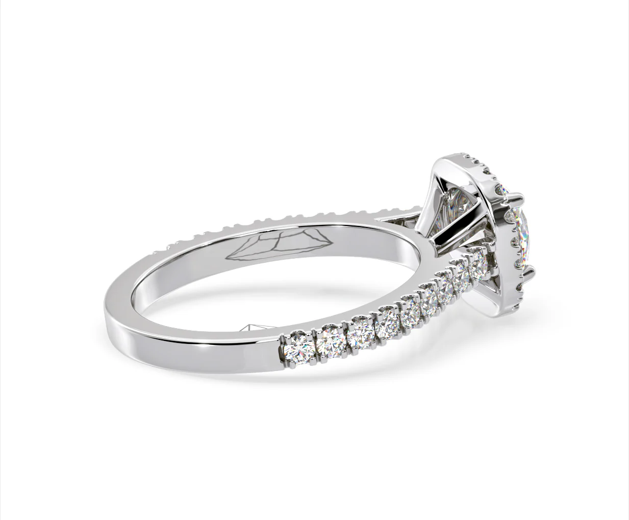 Elizabeth Lab Diamond Halo Engagement Ring 18K White Gold 2.50ct F/VS1 - Image 61