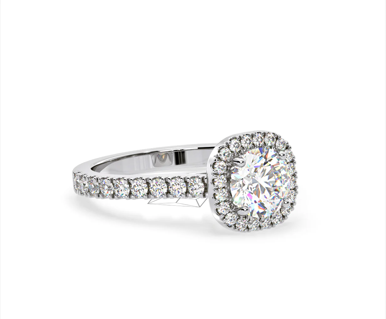 Elizabeth Lab Diamond Halo Engagement Ring 18K White Gold 2.50ct F/VS1 - Image 79