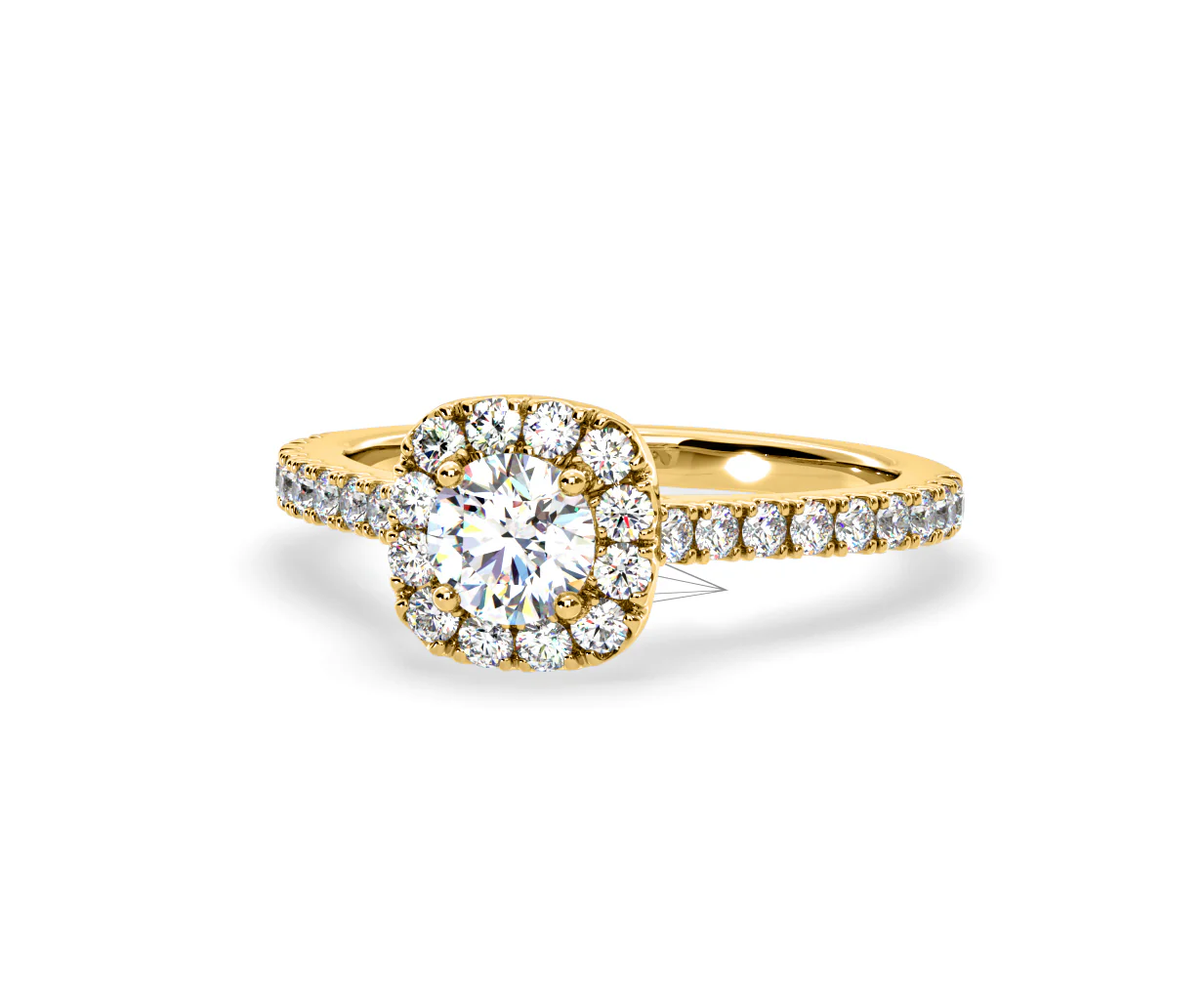 Elizabeth Lab Diamond Halo Engagement Ring in 18K Gold 1.00ct F/VS1 - Image 10