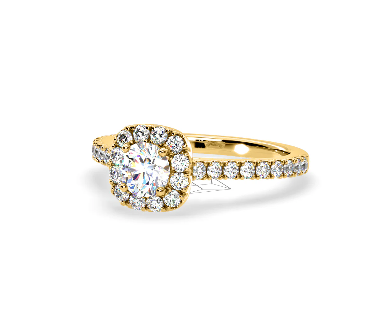Elizabeth Lab Diamond Halo Engagement Ring in 18K Gold 1.00ct F/VS1 - Image 12
