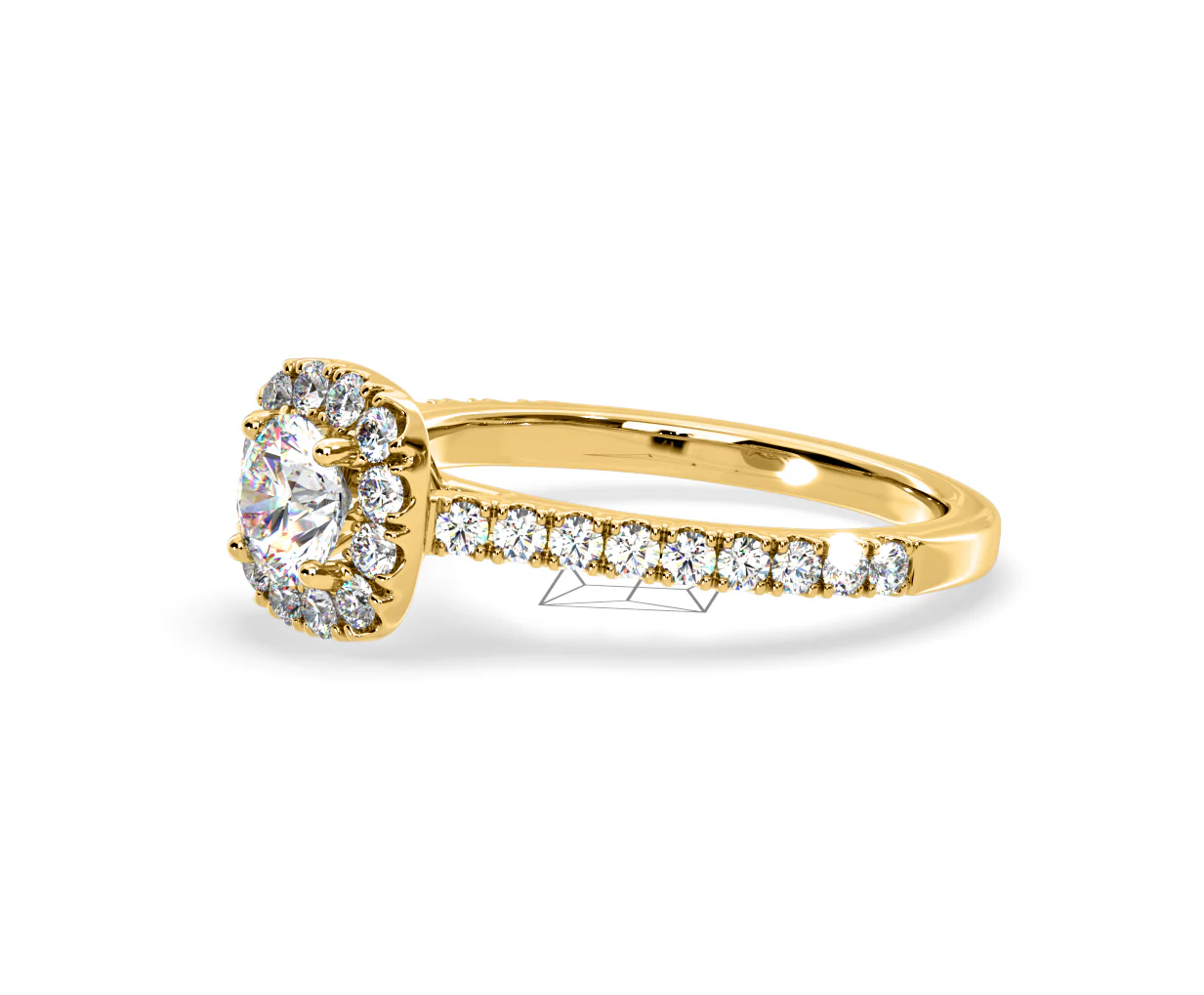 Elizabeth Lab Diamond Halo Engagement Ring in 18K Gold 1.00ct F/VS1 - Image 19