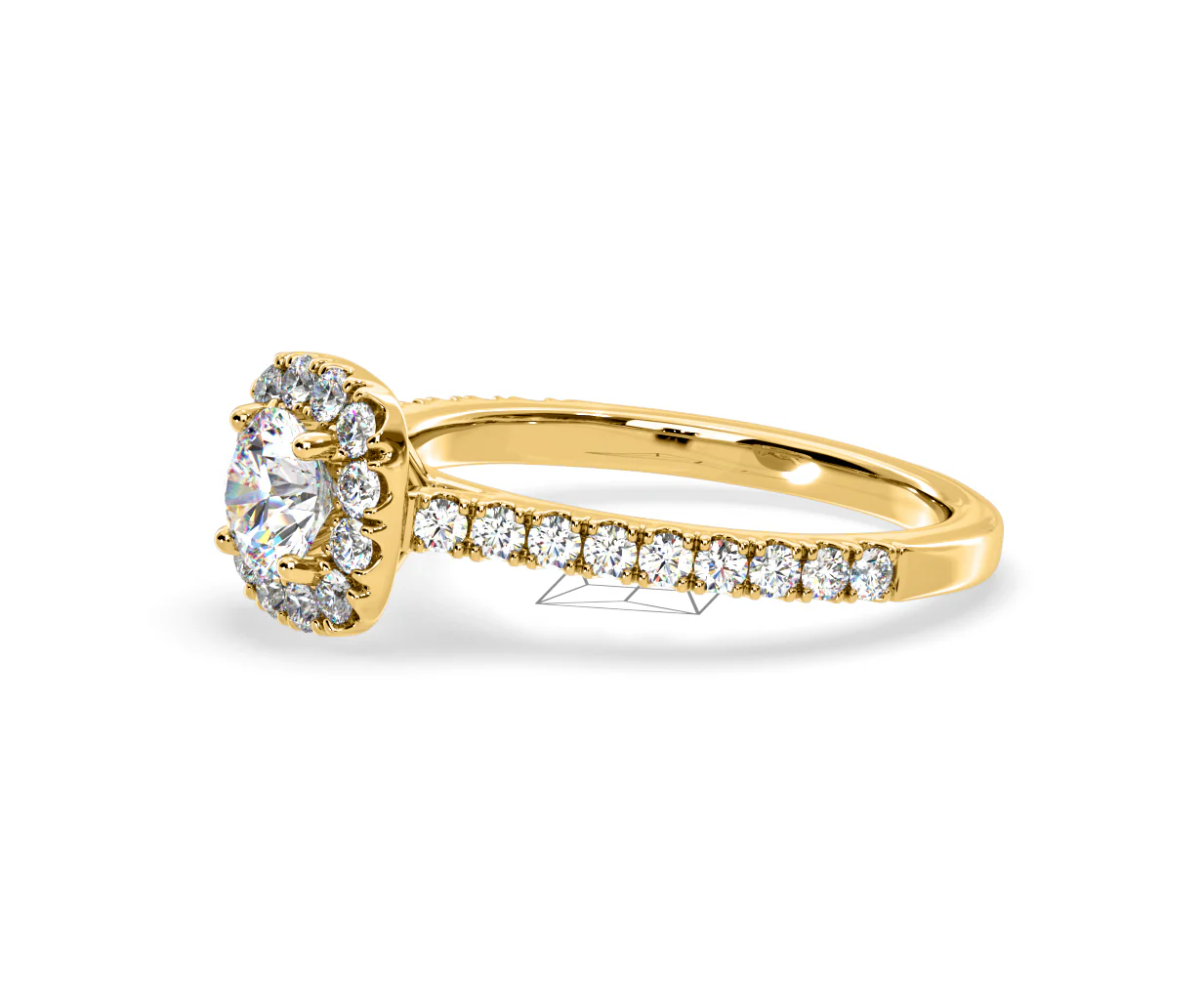 Elizabeth Lab Diamond Halo Engagement Ring in 18K Gold 1.00ct F/VS1 - Image 20