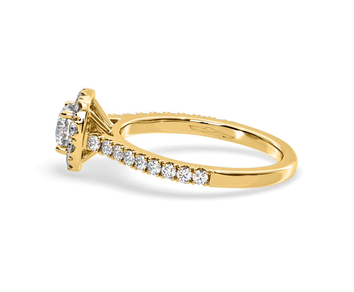 Elizabeth Lab Diamond Halo Engagement Ring in 18K Gold 1.00ct F/VS1 - Image 28