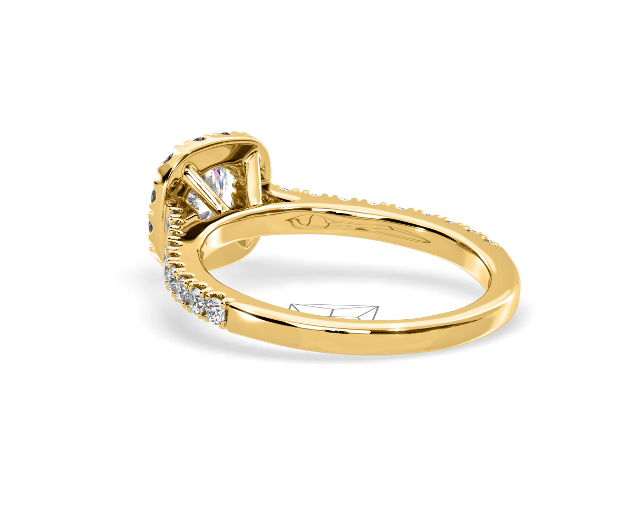 Elizabeth Lab Diamond Halo Engagement Ring in 18K Gold 1.00ct F/VS1 - Image 38