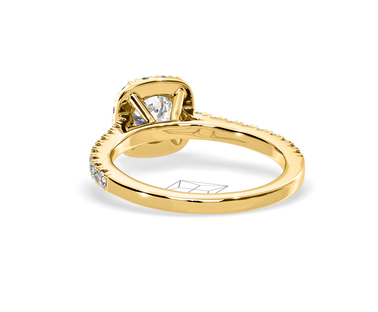 Elizabeth Lab Diamond Halo Engagement Ring in 18K Gold 1.00ct F/VS1 - Image 42