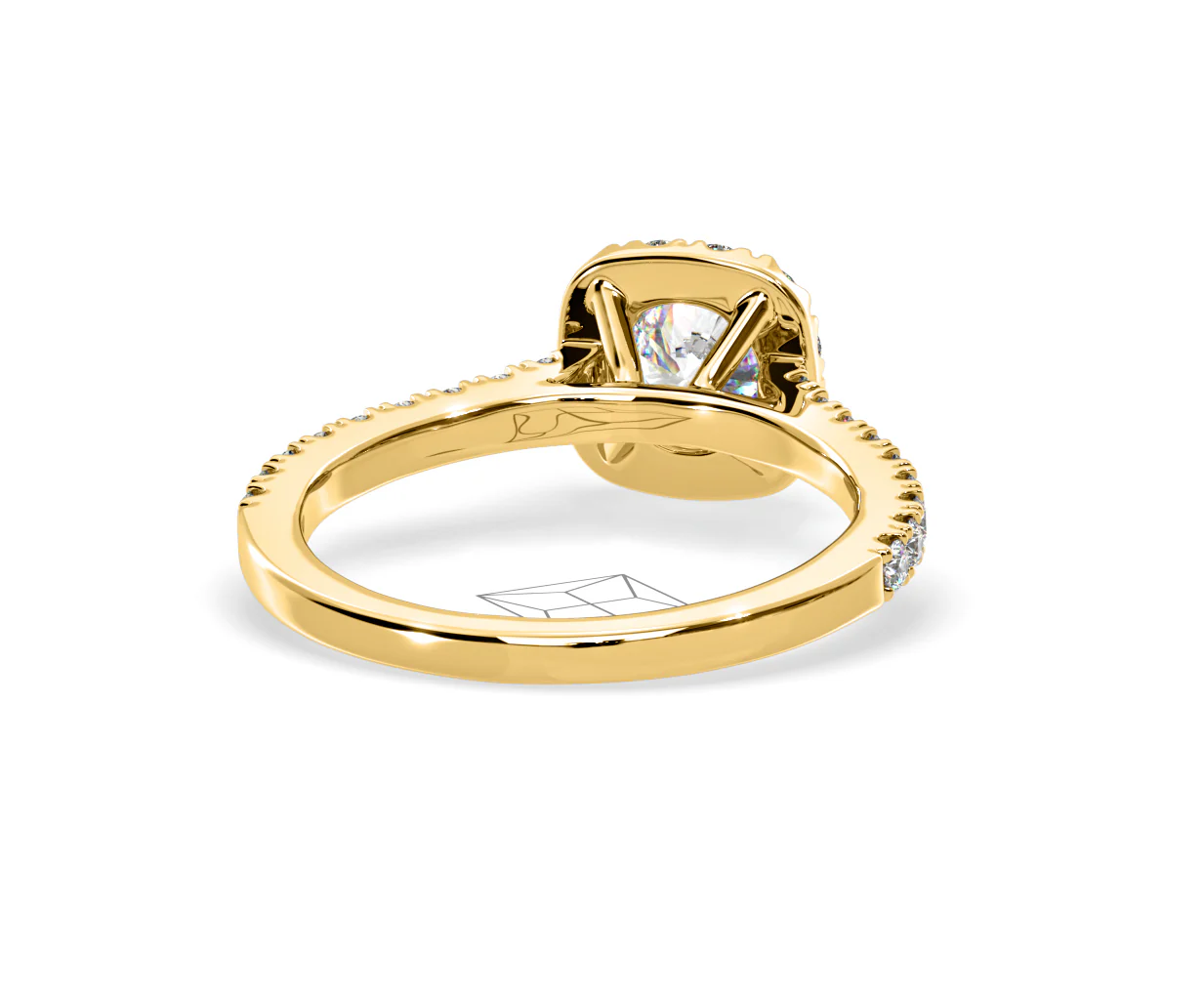 Elizabeth Lab Diamond Halo Engagement Ring in 18K Gold 1.00ct F/VS1 - Image 50