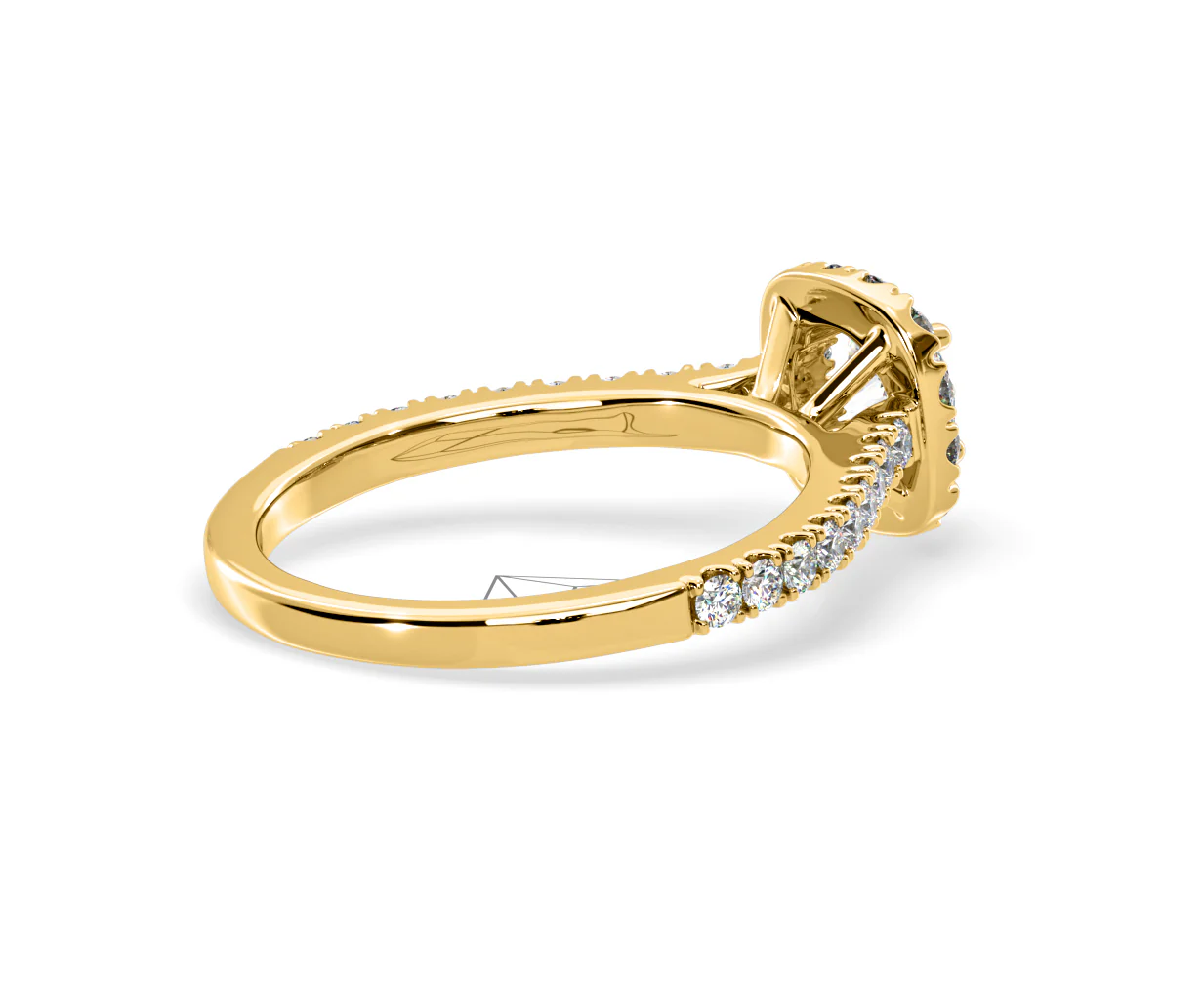 Elizabeth Lab Diamond Halo Engagement Ring in 18K Gold 1.00ct F/VS1 - Image 58