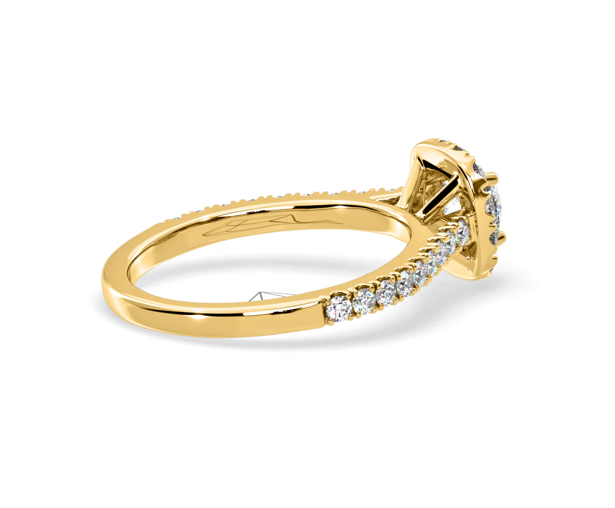 Elizabeth Lab Diamond Halo Engagement Ring in 18K Gold 1.00ct F/VS1 - Image 60