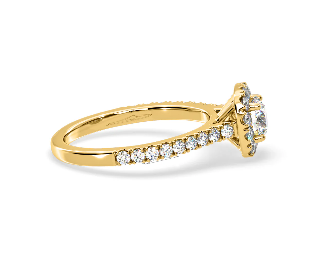 Elizabeth Lab Diamond Halo Engagement Ring in 18K Gold 1.00ct F/VS1 - Image 67