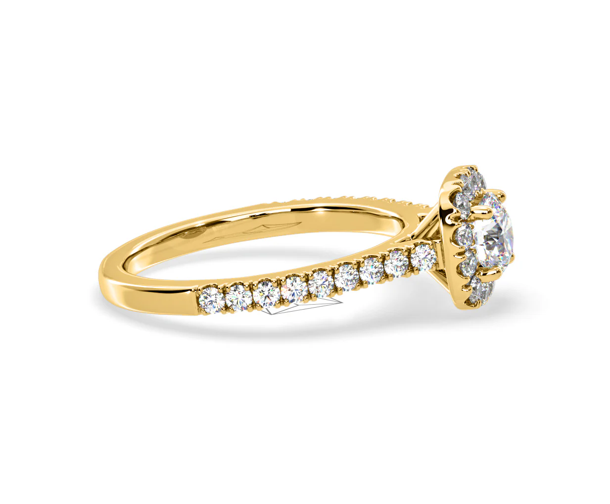 Elizabeth Lab Diamond Halo Engagement Ring in 18K Gold 1.00ct F/VS1 - Image 69