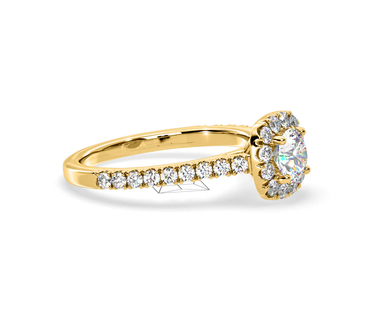 Elizabeth Lab Diamond Halo Engagement Ring in 18K Gold 1.00ct F/VS1 - Image 73