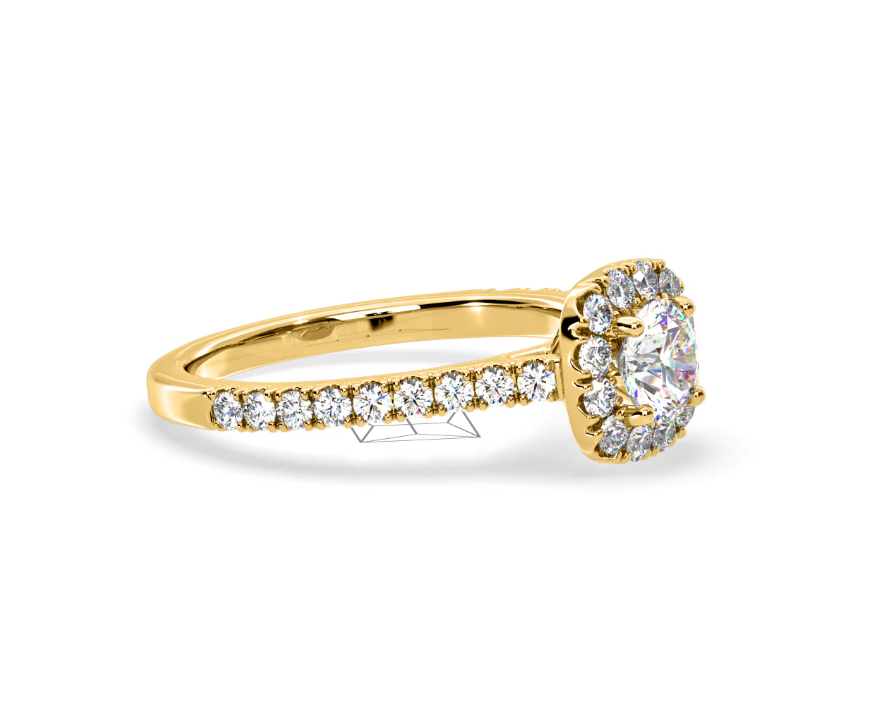 Elizabeth Lab Diamond Halo Engagement Ring in 18K Gold 1.00ct F/VS1 - Image 74
