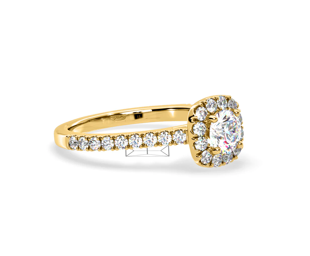 Elizabeth Lab Diamond Halo Engagement Ring in 18K Gold 1.00ct F/VS1 - Image 76