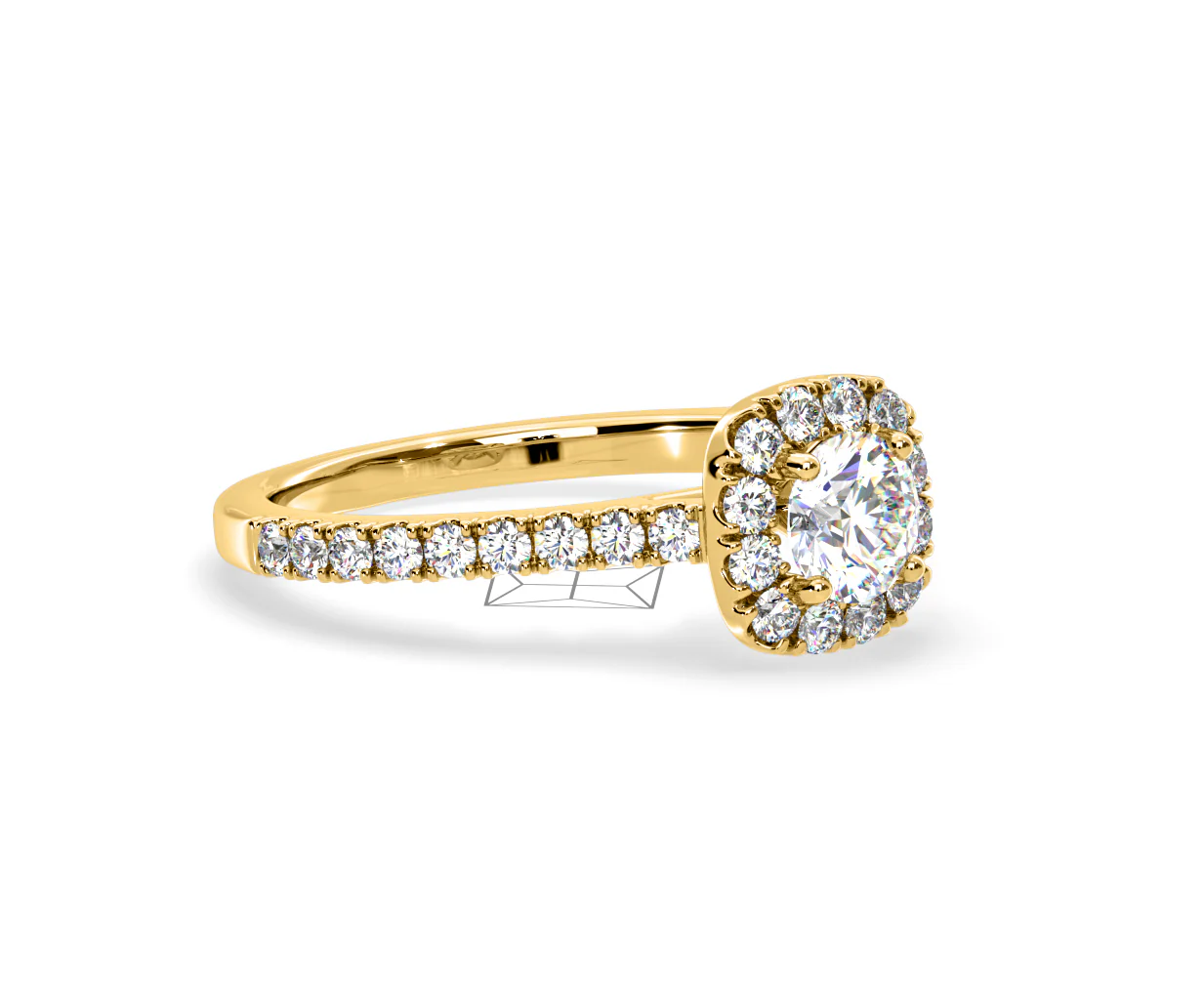 Elizabeth Lab Diamond Halo Engagement Ring in 18K Gold 1.00ct F/VS1 - Image 77