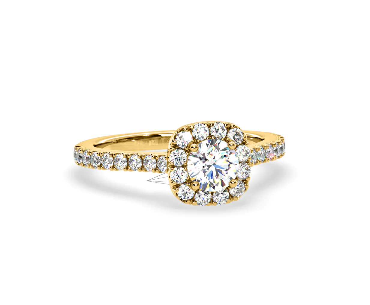 Elizabeth Lab Diamond Halo Engagement Ring in 18K Gold 1.00ct F/VS1 - Image 83