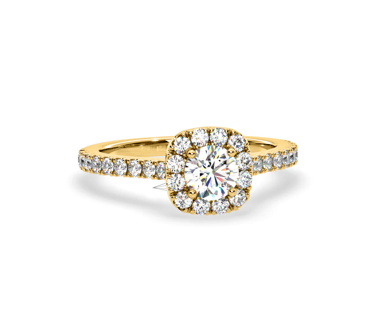 Elizabeth Lab Diamond Halo Engagement Ring in 18K Gold 1.00ct F/VS1 - Image 84